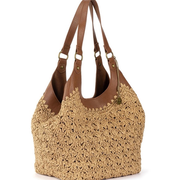 The Sak Brown and Tan Crochet Shoulder Bag - Picture 11 of 12